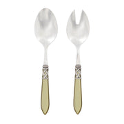 Vietri Aladdin Antique Salad Server Set Dinnerware Vietri Chartreuse 