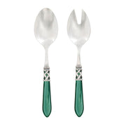 Vietri Aladdin Antique Salad Server Set Dinnerware Vietri Green 