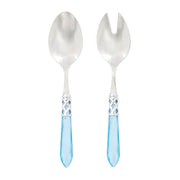 Vietri Aladdin Brilliant Salad Server Set Dinnerware Vietri Light Blue 