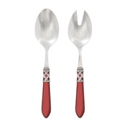 Vietri Aladdin Antique Salad Server Set Dinnerware Vietri Red 