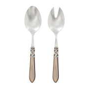 Vietri Aladdin Antique Salad Server Set Dinnerware Vietri Taupe 