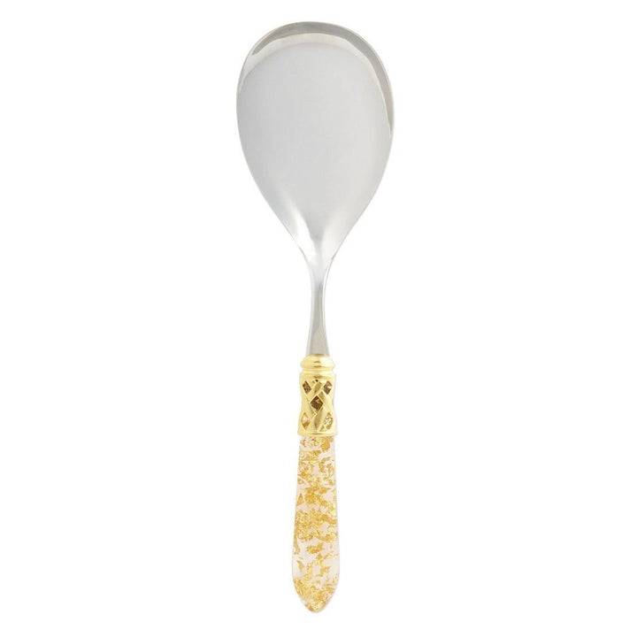 Vietri Aladdin Brilliant Serving Spoon Dinnerware Vietri Gold Fleck 