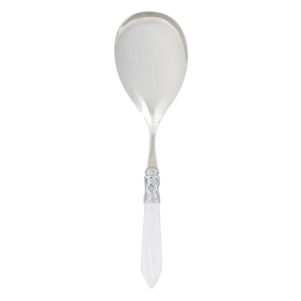 Vietri Aladdin Brilliant Serving Spoon Dinnerware Vietri White 