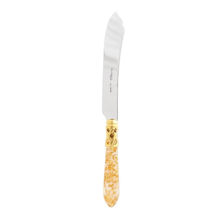 Vietri Aladdin Brilliant Cake Knife Dinnerware Vietri Gold Fleck 