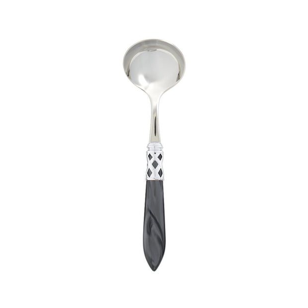 Vietri Aladdin Brilliant Sauce Ladle Dinnerware Vietri Charcoal 