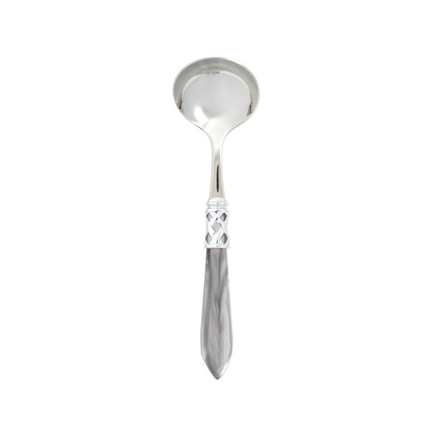 Vietri Aladdin Brilliant Sauce Ladle Dinnerware Vietri Light Gray 