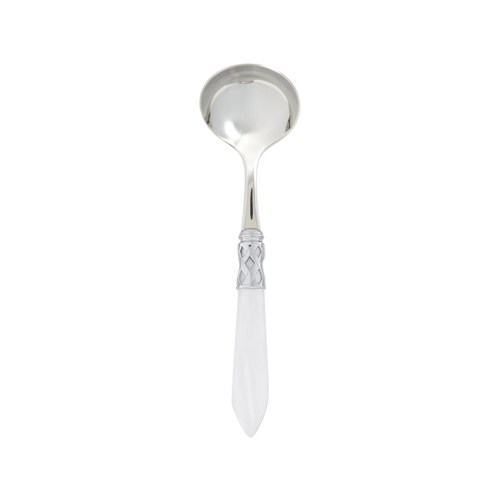 Vietri Aladdin Brilliant Sauce Ladle Dinnerware Vietri White 