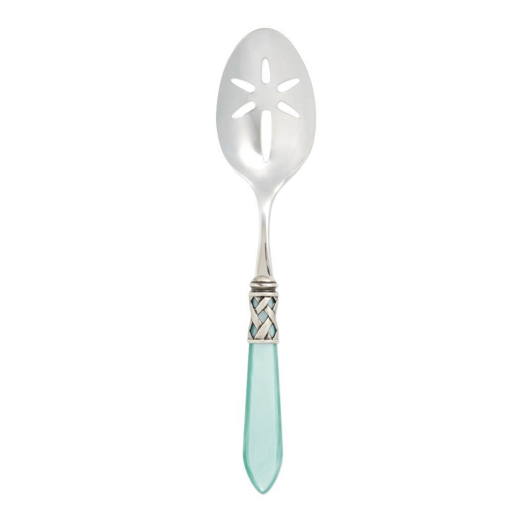 Vietri Aladdin Antique Slotted Serving Spoon Dinnerware Vietri Aqua 