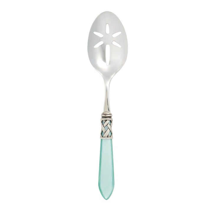 Vietri Aladdin Antique Slotted Serving Spoon Dinnerware Vietri Aqua 