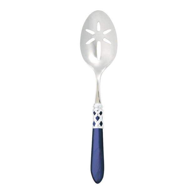 Vietri Aladdin Brilliant Slotted Serving Spoon Dinnerware Vietri Blue 