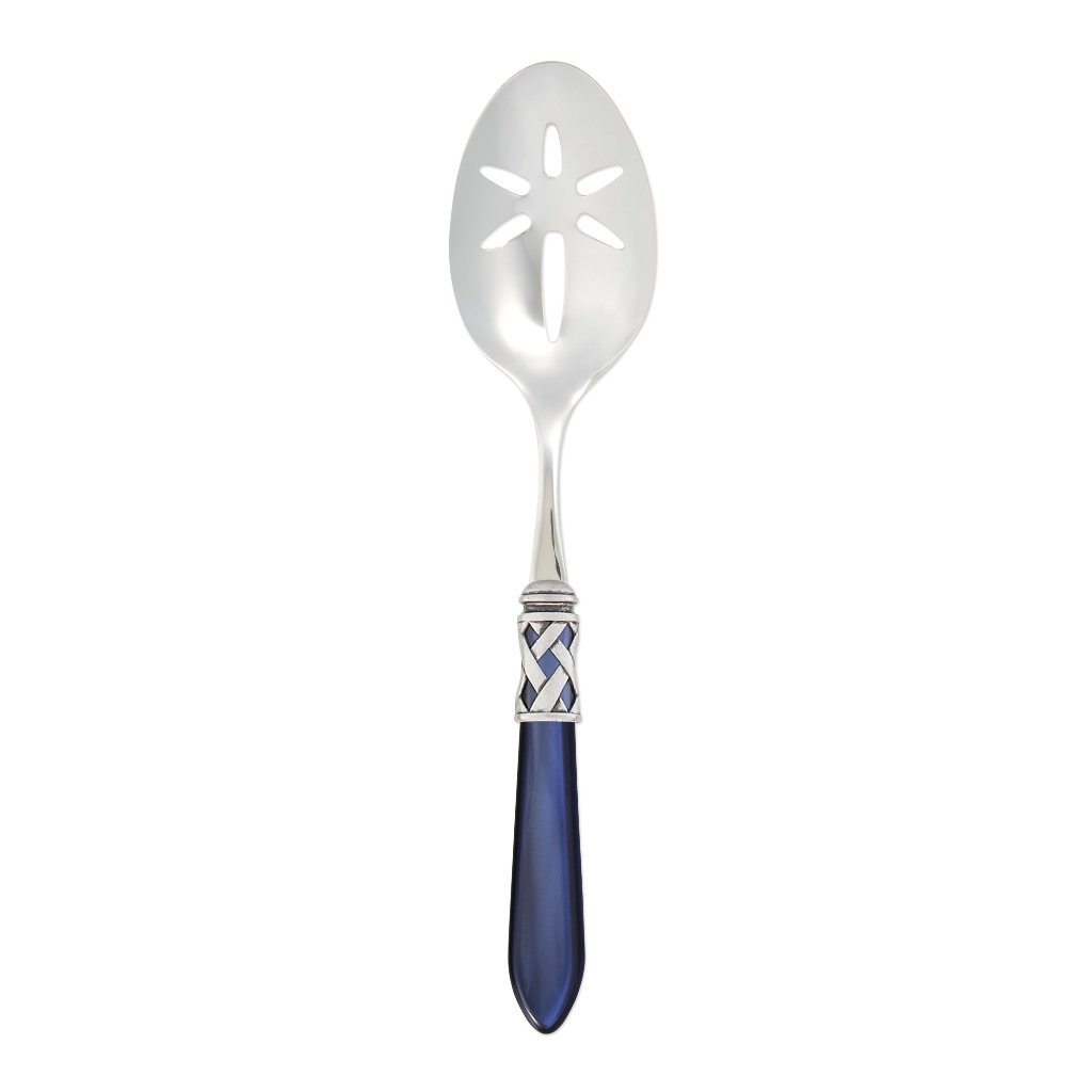 Vietri Aladdin Antique Slotted Serving Spoon Dinnerware Vietri Blue 