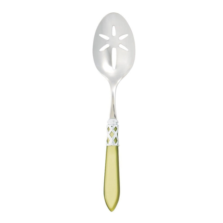 Vietri Aladdin Brilliant Slotted Serving Spoon Dinnerware Vietri Chartreuse 