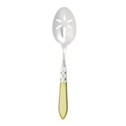 Vietri Aladdin Brilliant Slotted Serving Spoon Dinnerware Vietri Chartreuse 