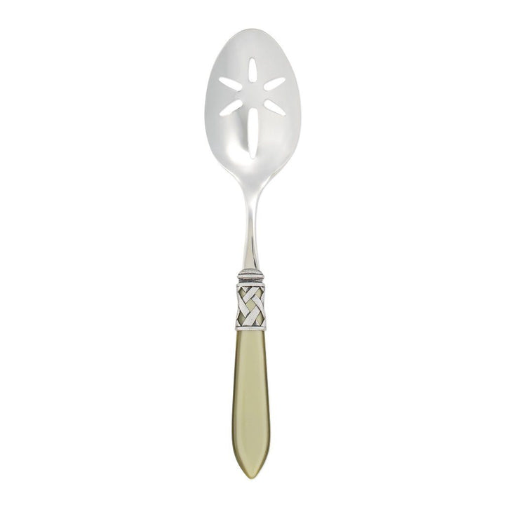 Vietri Aladdin Antique Slotted Serving Spoon Dinnerware Vietri Chartreuse 