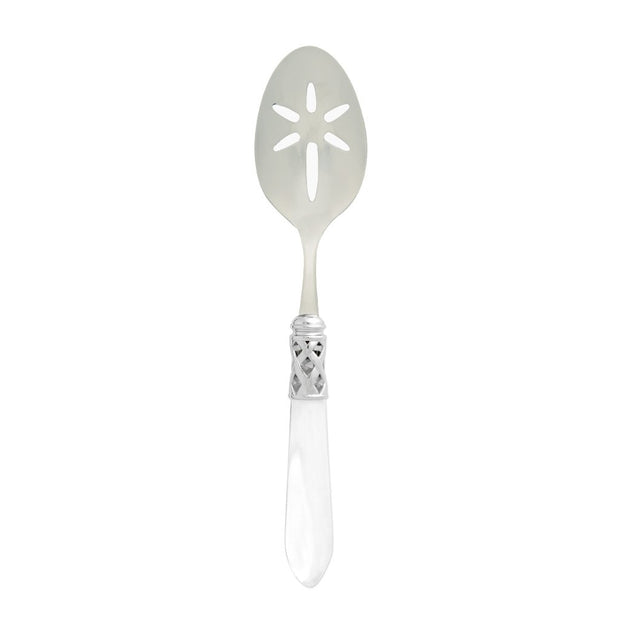 Vietri Aladdin Brilliant Slotted Serving Spoon Dinnerware Vietri Clear 
