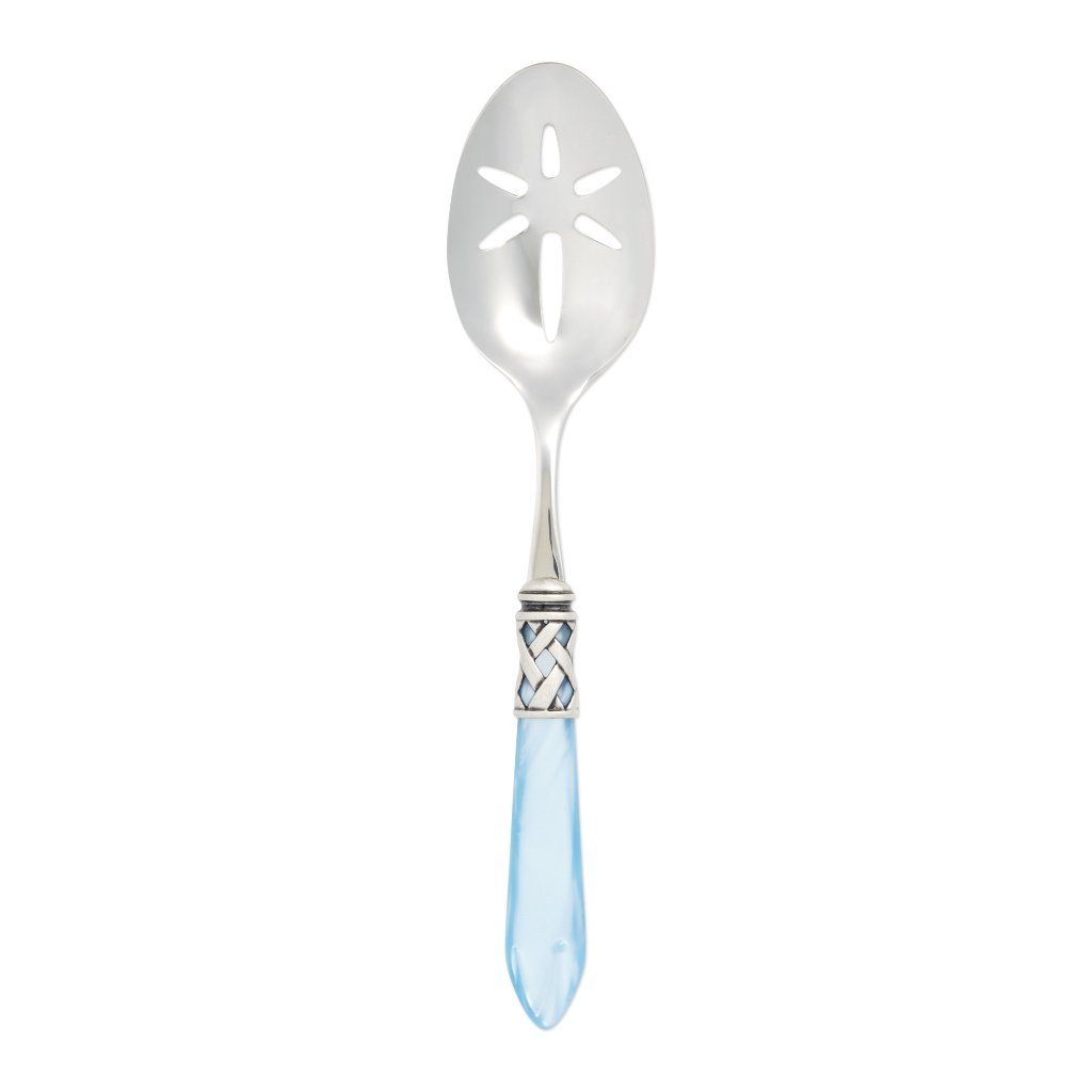 Vietri Aladdin Antique Slotted Serving Spoon Dinnerware Vietri Light Blue 