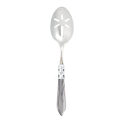 Vietri Aladdin Brilliant Slotted Serving Spoon Dinnerware Vietri Light Gray 