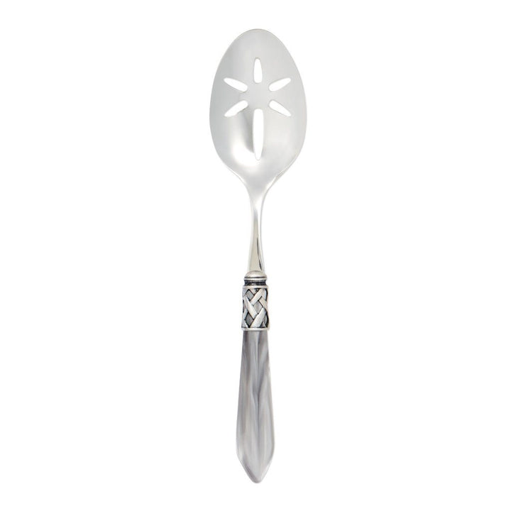 Vietri Aladdin Antique Slotted Serving Spoon Dinnerware Vietri Light Gray 