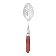 Vietri Aladdin Brilliant Slotted Serving Spoon Dinnerware Vietri Red 
