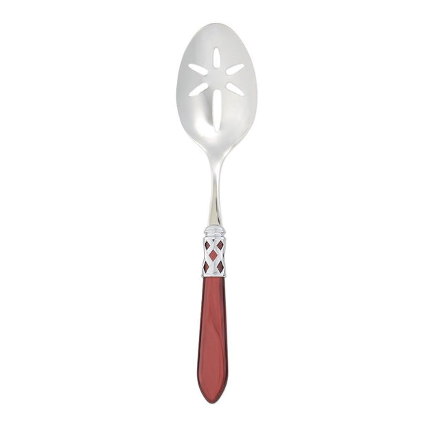 Vietri Aladdin Brilliant Slotted Serving Spoon Dinnerware Vietri Red 