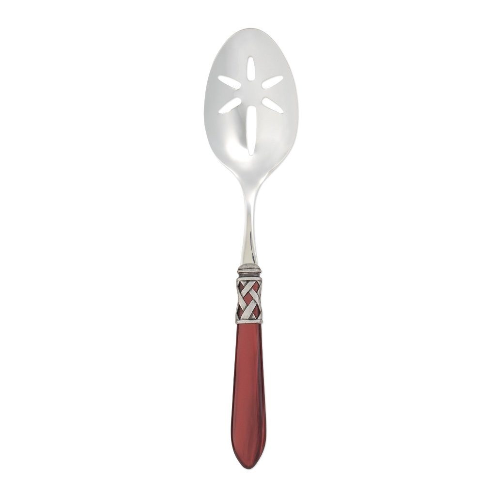 Vietri Aladdin Antique Slotted Serving Spoon Dinnerware Vietri Red 