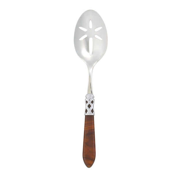 Vietri Aladdin Brilliant Slotted Serving Spoon Dinnerware Vietri Tortoiseshell 