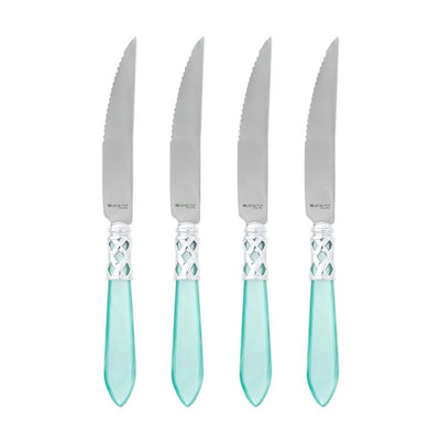 Vietri Aladdin Brilliant Steak Knives - Set of 4 Dinnerware Vietri Aqua