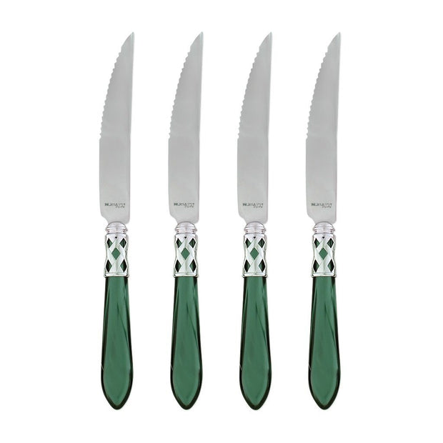 Vietri Aladdin Brilliant Steak Knives - Set of 4 Dinnerware Vietri Green