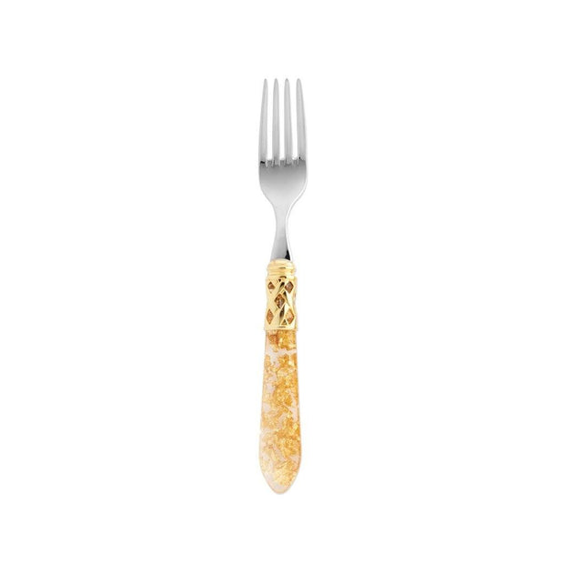 Vietri Aladdin Brilliant Salad Fork Dinnerware Vietri Gold Fleck 