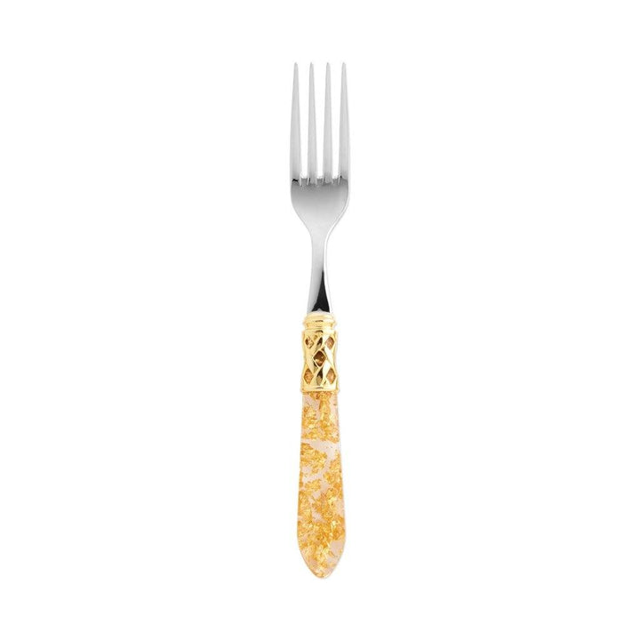Vietri Aladdin Brilliant Place Fork Dinnerware Vietri Gold Fleck 