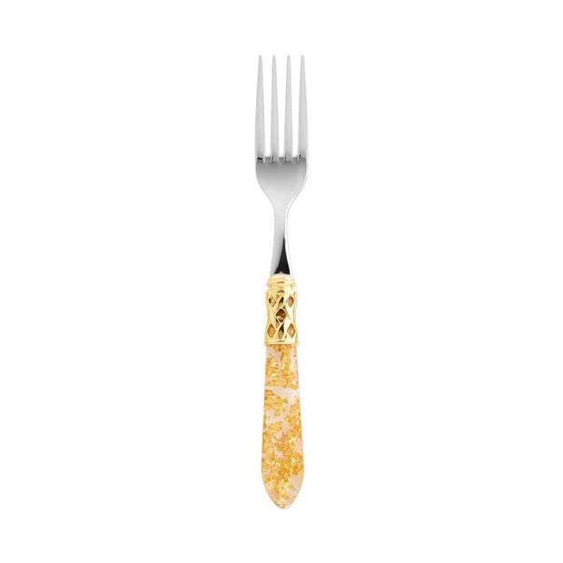 Vietri Aladdin Brilliant Place Fork Dinnerware Vietri Gold Fleck 