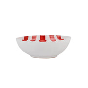 Vietri Amalfitana Stripe Cereal Bowl Dinnerware Vietri Red 