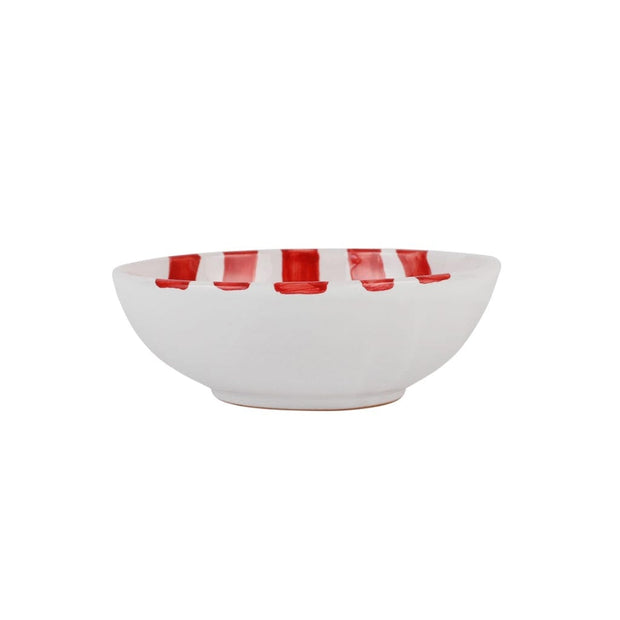 Vietri Amalfitana Stripe Cereal Bowl Dinnerware Vietri Red 