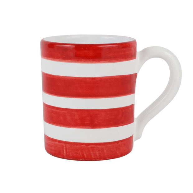 Vietri Amalfitana Stripe Mug Dinnerware Vietri Red 
