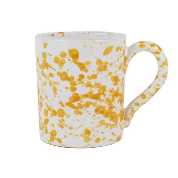 Vietri Amalfitana Splatter Mug Dinnerware Vietri Yellow 