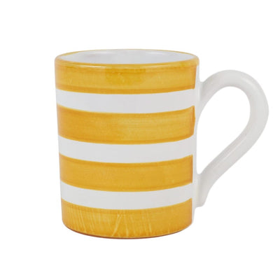 Vietri Amalfitana Stripe Mug Dinnerware Vietri Yellow 