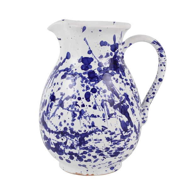 Vietri Amalfitana Splatter Pitcher Dinnerware Vietri Cobalt 