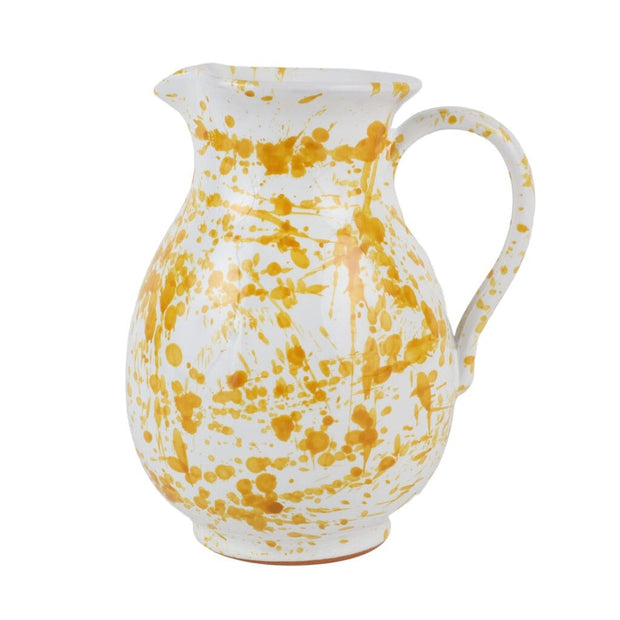 Vietri Amalfitana Splatter Pitcher Dinnerware Vietri Yellow 