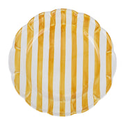 Vietri Amalfitana Stripe Round Platter Dinnerware Vietri Yellow 