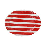 Vietri Amalfitana Stripe Oval Platter Dinnerware Vietri Red 