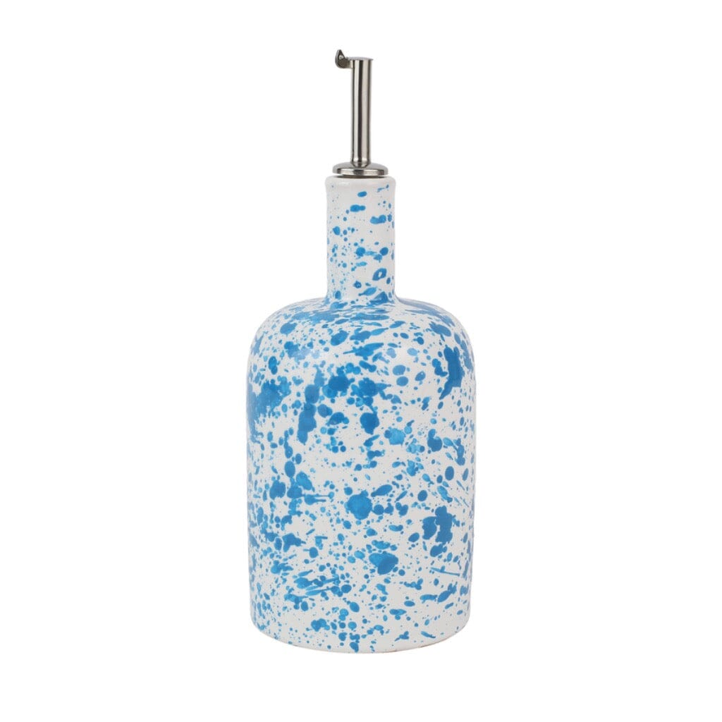 Vietri Amalfitana Splatter Olive Oil Bottle Dinnerware Vietri Aqua 