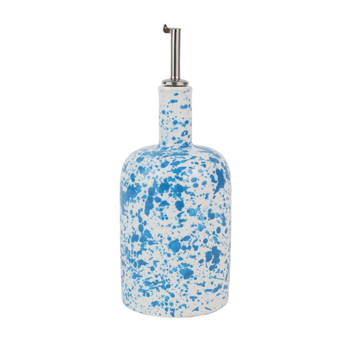 Vietri Amalfitana Splatter Olive Oil Bottle Dinnerware Vietri Aqua 