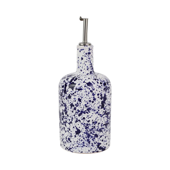 Vietri Amalfitana Splatter Olive Oil Bottle Dinnerware Vietri Cobalt 