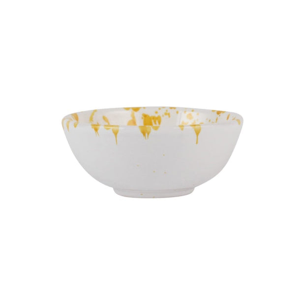 Vietri Amalfitana Splatter Dipping Bowl Dinnerware Vietri Yellow 