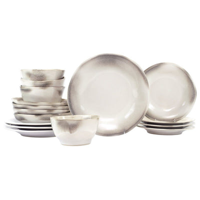 Vietri Aurora Ash Sixteen-Piece Place Setting Dinnerware Vietri 