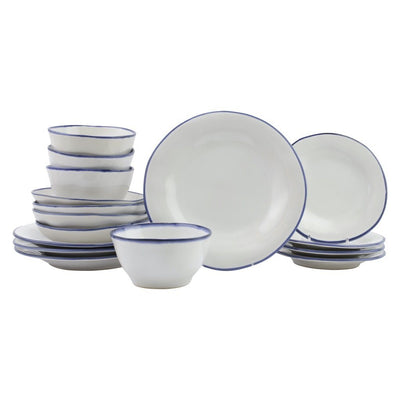 Vietri Aurora Edge Sixteen-Piece Place Setting Dinnerware Vietri 