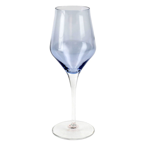 Vietri Contessa Wine Glass Dinnerware Vietri Blue 