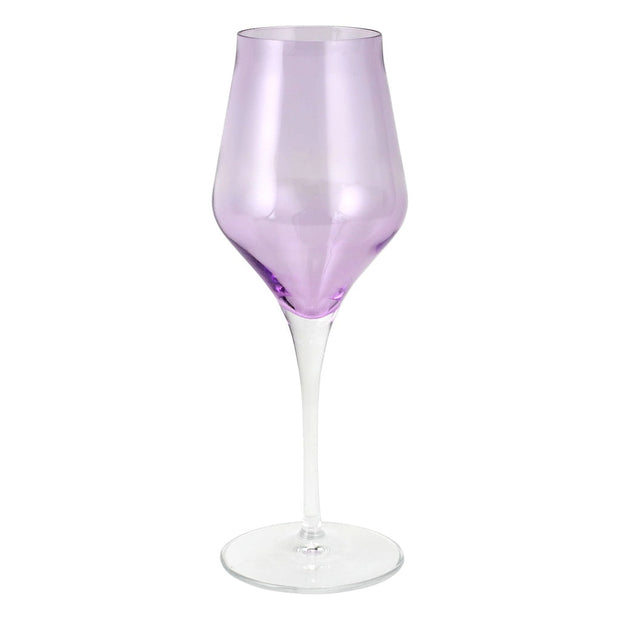 Vietri Contessa Wine Glass Dinnerware Vietri Lilac 