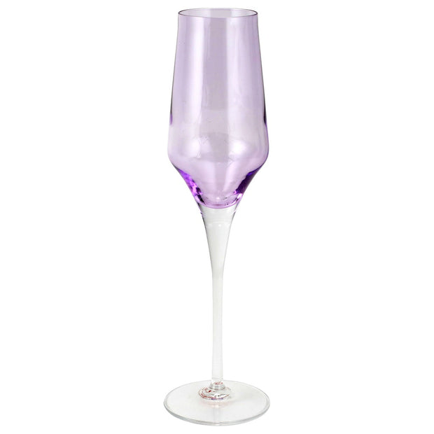 Vietri Contessa Champagne Glass Dinnerware Vietri Lilac 