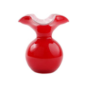 Vietri Hibiscus Glass Red Small Fluted Vase Dinnerware Vietri 